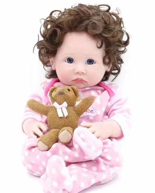 Maddy - 18" Full Silicone Reborn Baby Dolls Soft Chubby Newborn Girl with Handmade Lifelike Painted