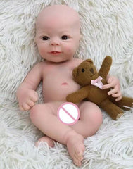 Claude - 13" Full Silicone Reborn Baby Dolls Premature Boy Doll with Soft Washable Body