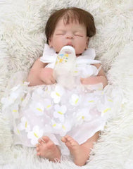 Laura - 22" Full Silicone Reborn Baby Dolls Lifelike Weighted Toddler Girl With Soft Touch Cuddly Body