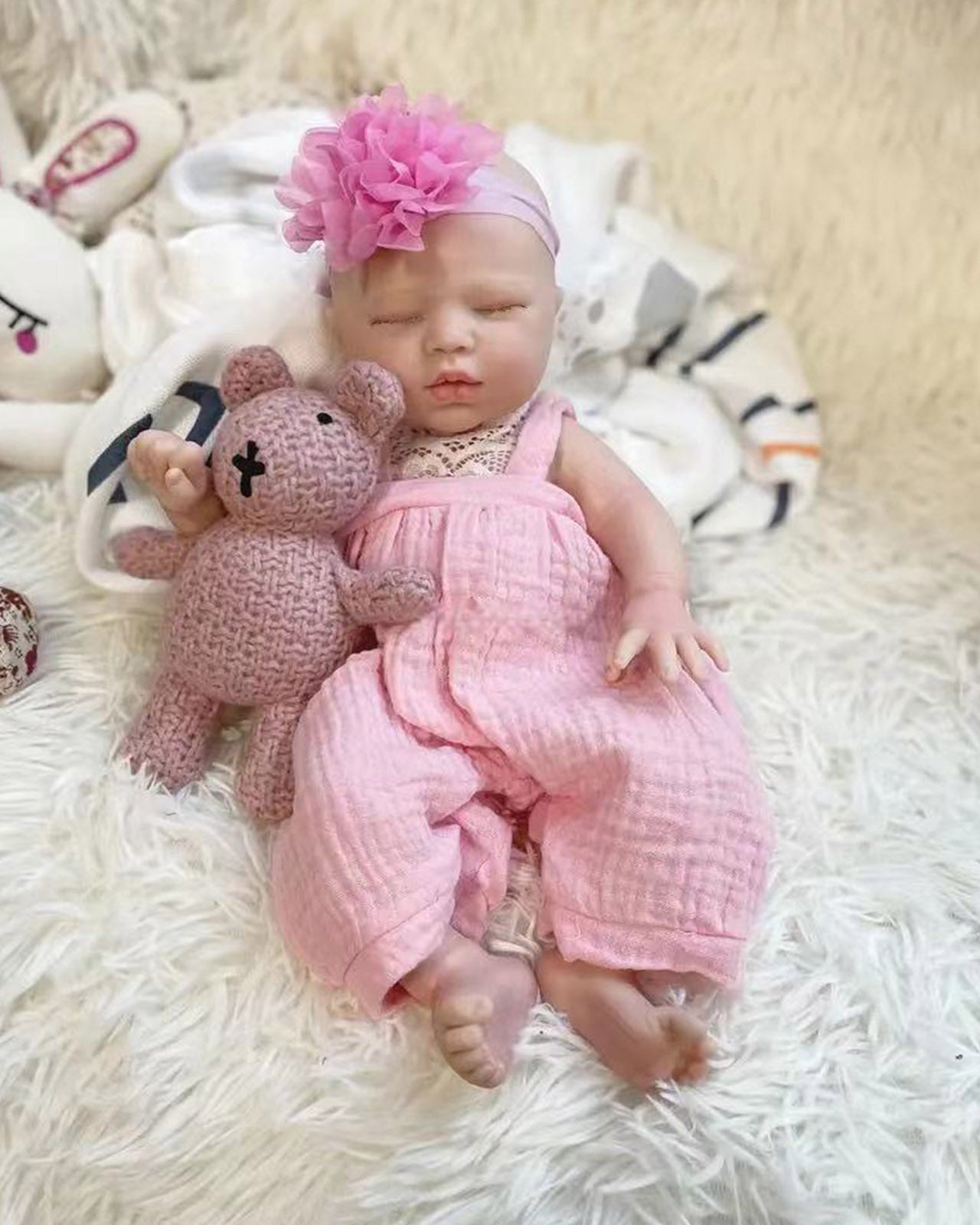 Rhoda - 13" Full Silicone Reborn Baby Dolls Sleeping Premature Girl with Chubby Cheeks