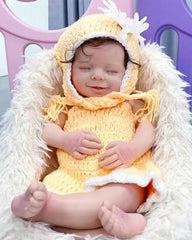 Dudley - 20" Full Silicone Reborn Baby Dolls Smile Handmade Toddlers Boy with Soft Touch Cuddly Body