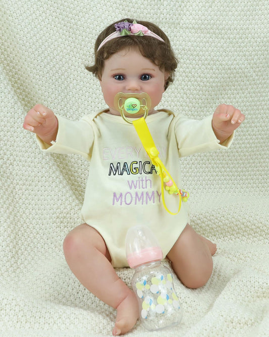 Tasha - 20" Reborn Baby Dolls Look Real Awake Newborn Girl with Hand-rooted Hair