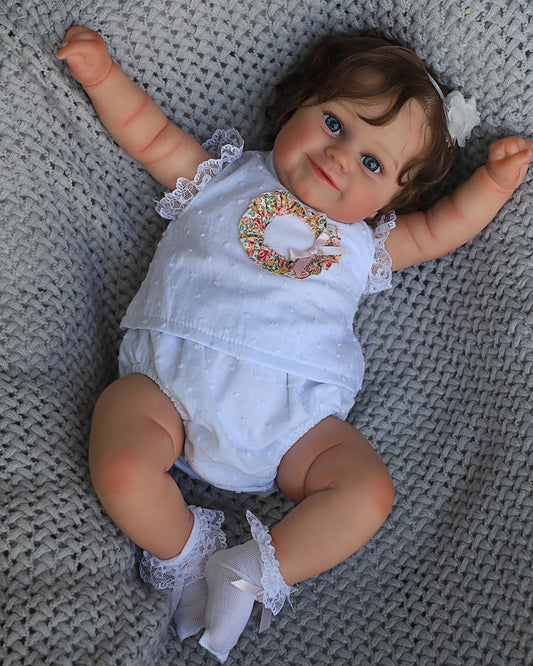 Leila - 20" Reborn Baby Dolls Realistic Soft Silicone Vinyl Newborn Girl with Innocent Face