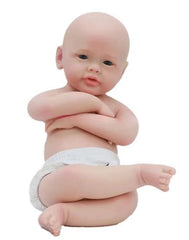 Fannie - 22" Full Silicone Reborn Baby Doll Realistic Toddler Girl Looking Life-Like