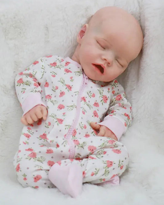 Eileen - 18" Full Silicone Reborn Baby Dolls Sleeping Adorable Newborn Girl with Soft Body