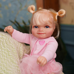 Lyuda - 20" Reborn Baby Doll with 3D Painted Skin and Hand-painted Visible Blood Vessel Fabric Toys