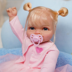 Lyuda - 20" Reborn Baby Doll with 3D Painted Skin and Hand-painted Visible Blood Vessel Fabric Toys