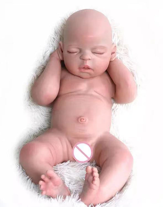 Hebbe - 22" Full Silicone Reborn Baby Dolls Lifelike Platinum Silicone Toddler Girl with Sweet Sleeping Face