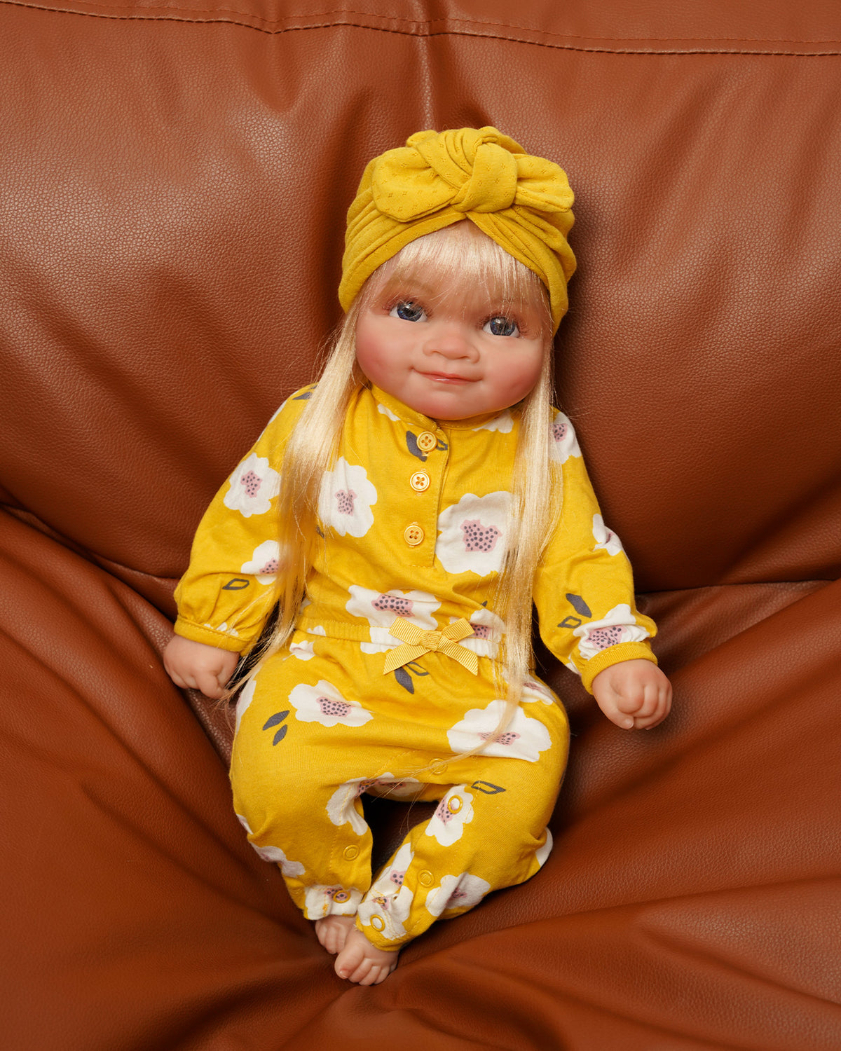 Dolly - 20" Reborn Baby Dolls Cute Smile Newborn Girl with Real-Looking Skin Handmade Real Life Baby Dolls Birthday Gift, Holiday Gift
