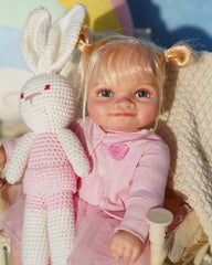 Lyuda - 20" Reborn Baby Doll with 3D Painted Skin and Hand-painted Visible Blood Vessel Fabric Toys