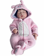 Thirza - 22" Full Silicone Reborn Baby Dolls Platinum Silicone Toddler Girl with Hand-rooted Hair