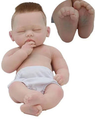 Ron - 18" Full Silicone Reborn Baby Dolls Realistic High-Quality Lifelike Sleeping Newborn Boy with Weighted Body