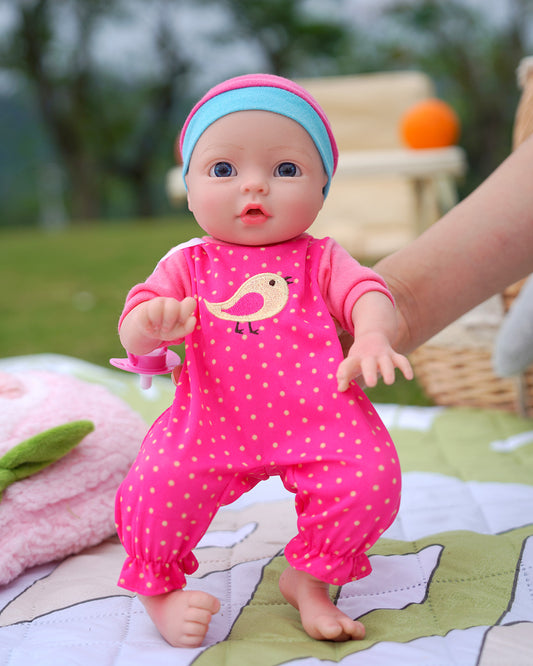 Rose - 13" Full Silicone Reborn Baby Dolls Real Baby Feeling Premature Girl with Flexible Limbs Can Pose What You Want