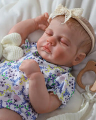 Amanda - 20" Realistic Sleeping Newborn Baby Doll - Lifelike Reborn Doll for Girls with Weighted Cloth Body