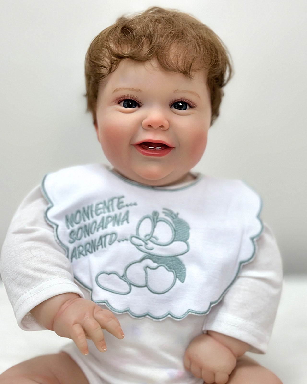 22-inch 1.7 kg Reborn Baby Doll toothy smiling boy - Vacos Store