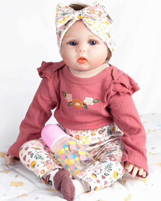 Beryl - 22" Reborn Baby Dolls Cute Toddlers Girl with Chubby Face