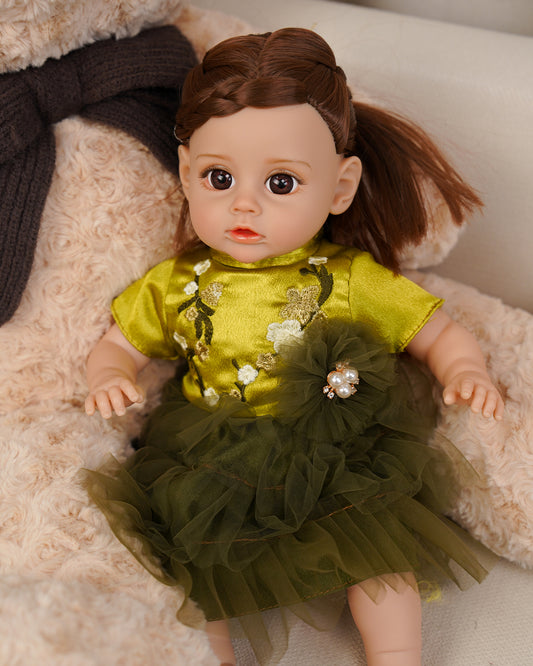 Aline - 14" Reborn Baby Dolls Sparkling Dress Baby Doll