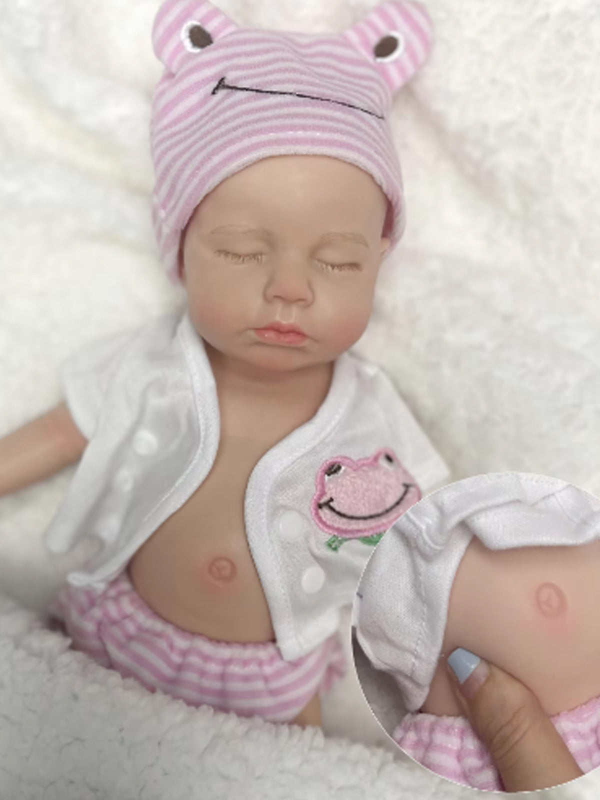 Jessica - 13" Full Silicone Reborn Baby Dolls Hand Painted Cute Newborn Girl with Handmade Soft Touch