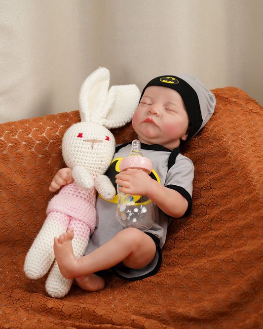 Iván - 17" Reborn Baby Dolls Angelic Sleeping Newborn Boy with Moist and Soft Baby Lips