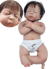 Tricia - 22" Full Silicone Reborn Baby Dolls Sleeping Toddler Girl with Flexible Waterproof Body