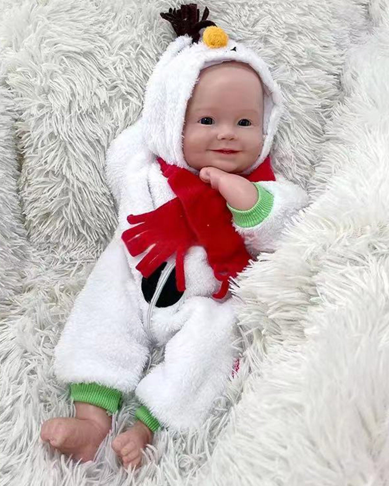 Brian - 18" Full Silicone Reborn Baby Dolls Soft Chubby Newborn Boy with Handmade Lifelike Painted