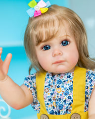 Gina - 22" Reborn Baby Dolls Washable Realistic Toddlers Girl with Hand-rooted Hair