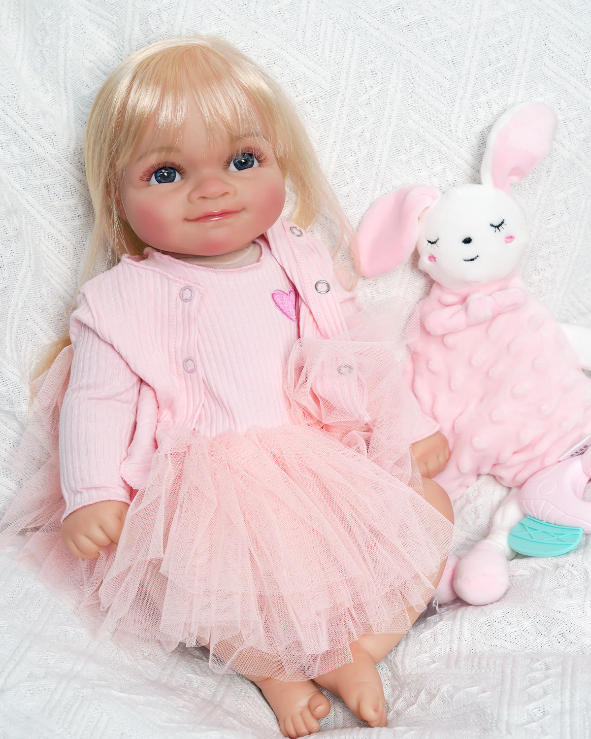 Lyuda - 20" Reborn Baby Doll with 3D Painted Skin and Hand-painted Visible Blood Vessel Fabric Toys