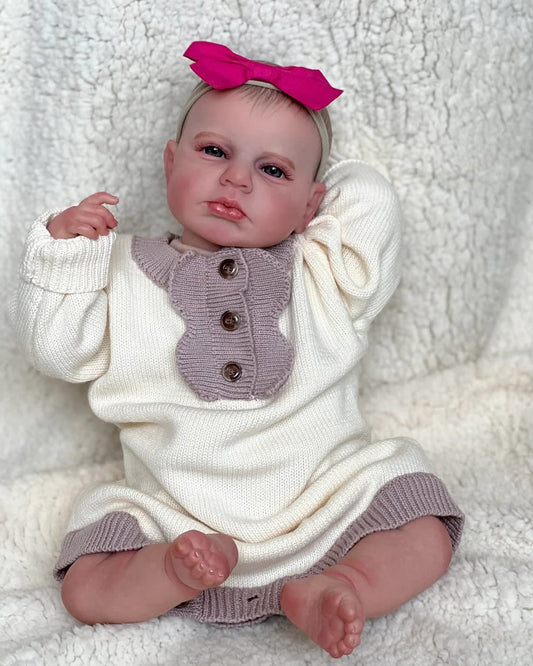 Faith - 20" Reborn Baby Dolls Awake Chubby Newborn Girl With Soft Touch Silicone Vinyl Body