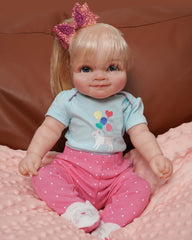 Helen -  20" Reborn Baby Doll, Soft Cloth Body Handmade 3D Skin With Visible Veins Collectible Art Doll