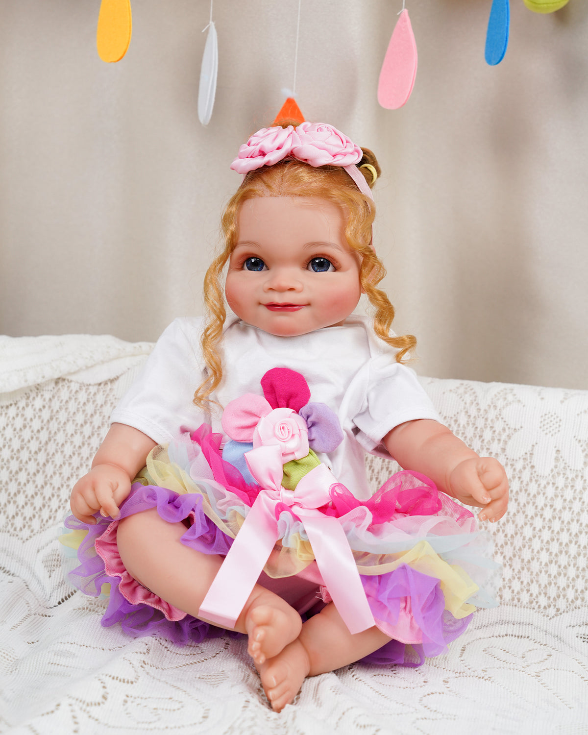 Leonor - 20" Lifelike Reborn Baby Dolls Real Baby Feeling Realistic-Newborn Baby Girl Dolls Adorable Smiling Real Life Baby Dolls