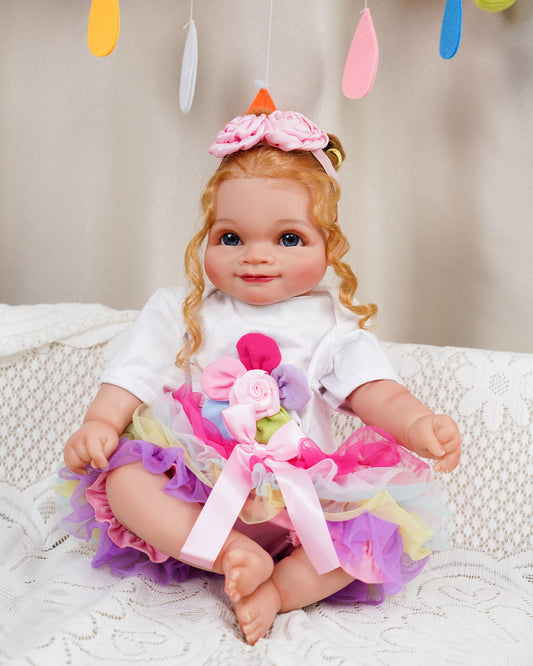 Leonor - 20" Lifelike Reborn Baby Dolls Real Baby Feeling Realistic-Newborn Baby Girl Dolls Adorable Smiling Real Life Baby Dolls