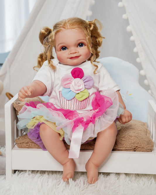 Ella - 20" Reborn Baby Dolls Realistic Newborn Vinyl Baby, Real Baby Dolls That Look Real Silicone Vinyl Reborn Baby