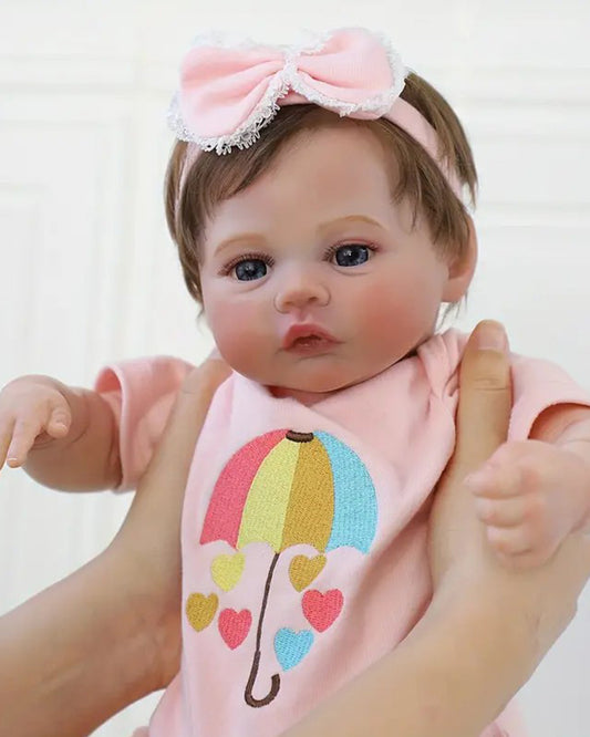 Adelaida - 18" Lifelike Reborn Baby Dolls Realistic Baby Dolls Newborn Girl Cloth Body Vinyl Limbs Gift or Toys Collection for Kids Age 3+