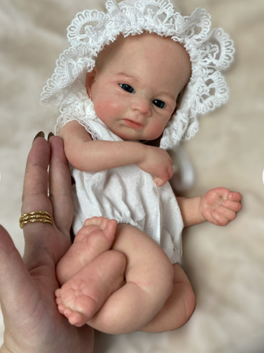 Claude - 13" Full Silicone Reborn Baby Dolls Premature Girl Doll with Soft Washable Body