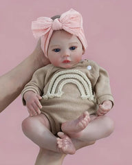 Benedita - 22" Soft Vinyl & Fabric, Hand-Painted Hair Reborn Baby Doll - Perfect Birthday or Christmas Gift for Youngsters