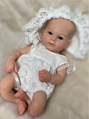 Claude - 13" Full Silicone Reborn Baby Dolls Premature Girl Doll with Soft Washable Body