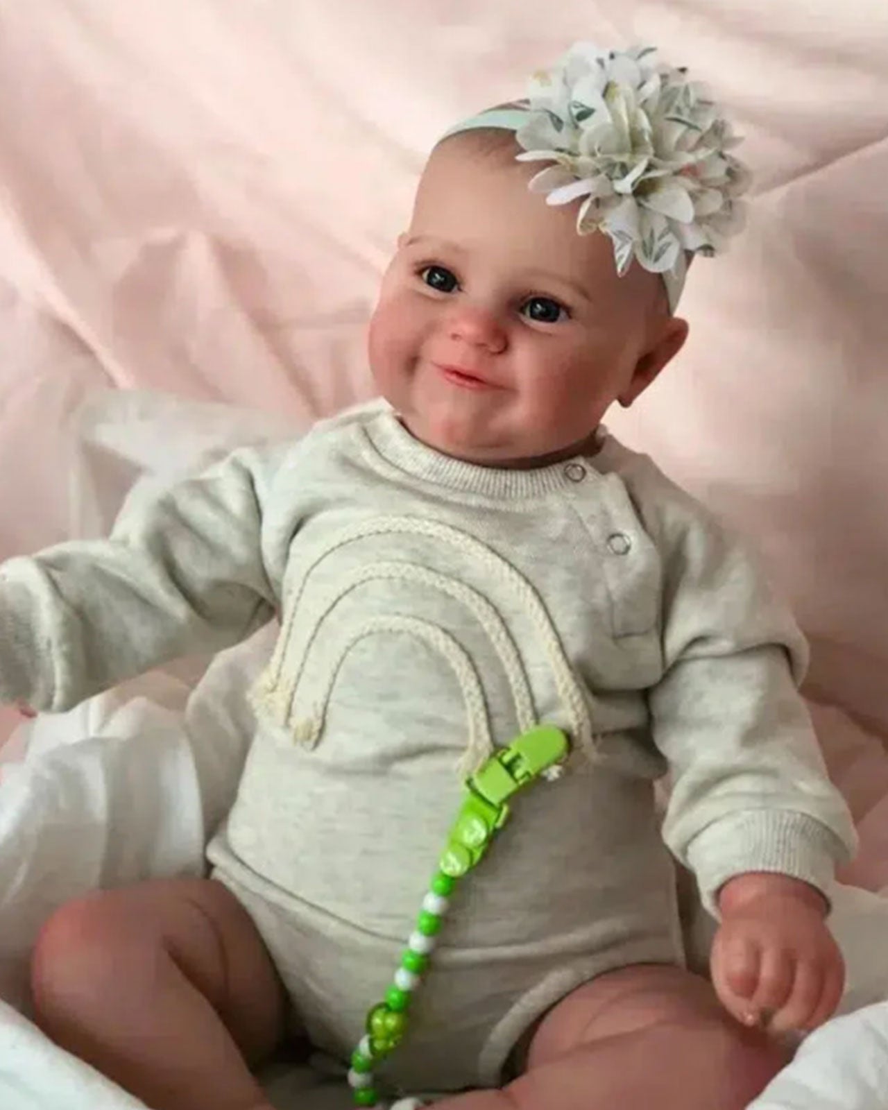 Anastasia - 24" Reborn Baby Dolls Handmade Awake Weighted Toddlers Girl with Chubby Hands