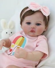 Adelaida - 18" Lifelike Reborn Baby Dolls Realistic Baby Dolls Newborn Girl Cloth Body Vinyl Limbs Gift or Toys Collection for Kids Age 3+