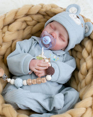 Alina - 18" Reborn Baby Dolls Newborn Babies Girl with Beautiful Blue Eyes Washable Realistic