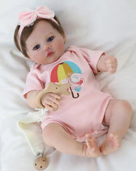 Adelaida - 18" Lifelike Reborn Baby Dolls Realistic Baby Dolls Newborn Girl Cloth Body Vinyl Limbs Gift or Toys Collection for Kids Age 3+