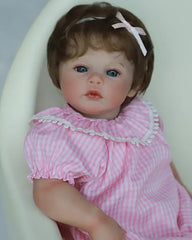 Meadow - Reborn Baby Dolls Girl 18 Inches Lifelike Baby Dolls Newborn Realistic Girl Soft Body Gift or Toys Collection for Kids Age 3+