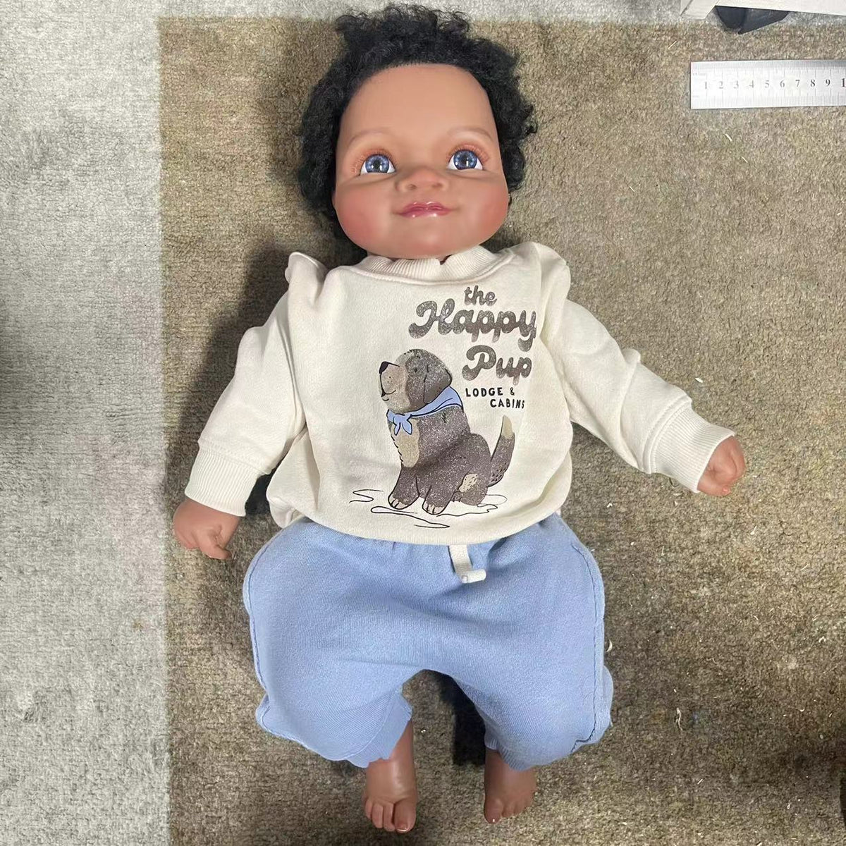 Asuman - Black Reborn Baby Dolls - 20 Inch African American Realistic Reborn Boy, Lifelike Newborn Doll That Look Real Weighted Soft Body