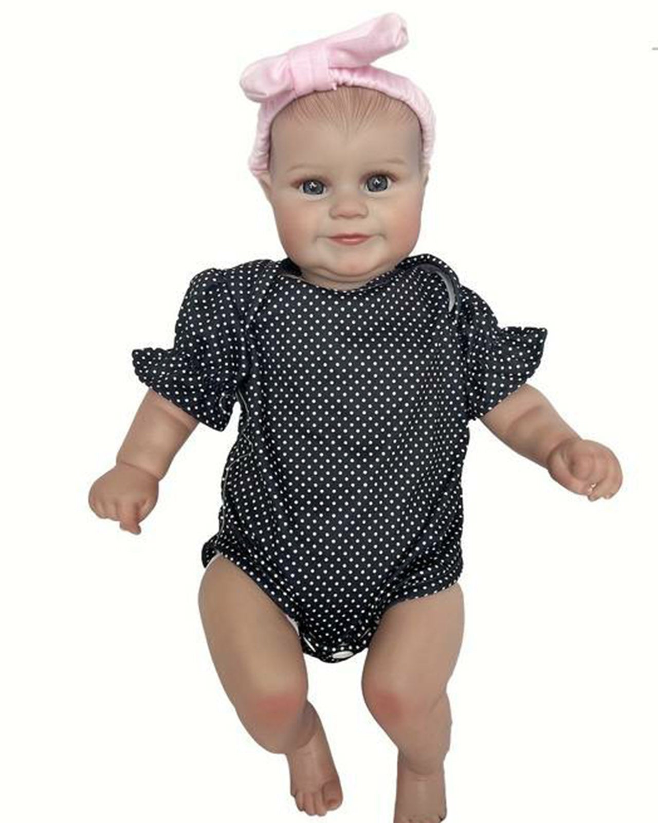 Deborah - 24" Reborn Baby Dolls Soft Vinyl Real Touch Toddlers Girl with Cute Smile