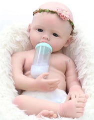 Agnes - 22" Full Silicone Reborn Baby Dolls High-Quality Toddler Girl with Weighted Body
