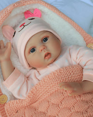 Kirsten - 22" Reborn Baby Dolls Handmade Chubby Toddlers Girl with Weighted Cloth Body