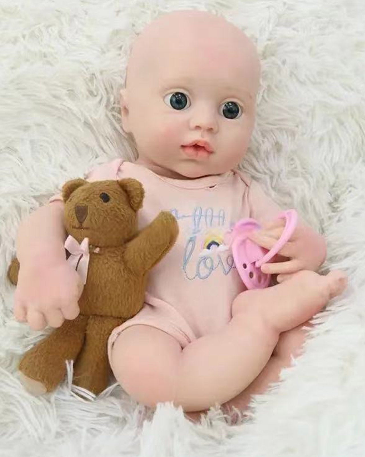 Napoleon - 13" Full Silicone Reborn Baby Dolls Cute Awake Premature Boy with Big Eyes