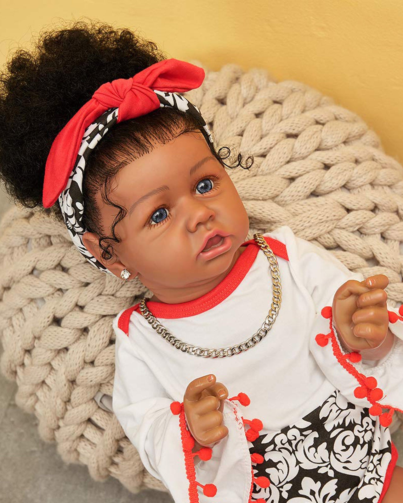 Reborn Baby Doll Hairstyles Curly Hair African American Reborn