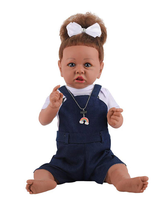 Zara - 20" Reborn Baby Dolls Cute African American Newborn Girl with Sweet Touch