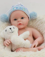 Estelle - 22" Full Silicone Reborn Baby Dolls Cute Platinum Silicone Toddler Girl