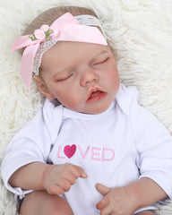 Elva - 18" Reborn Baby Dolls Lifelike Sleeping Newborn Girl with Innocent Face